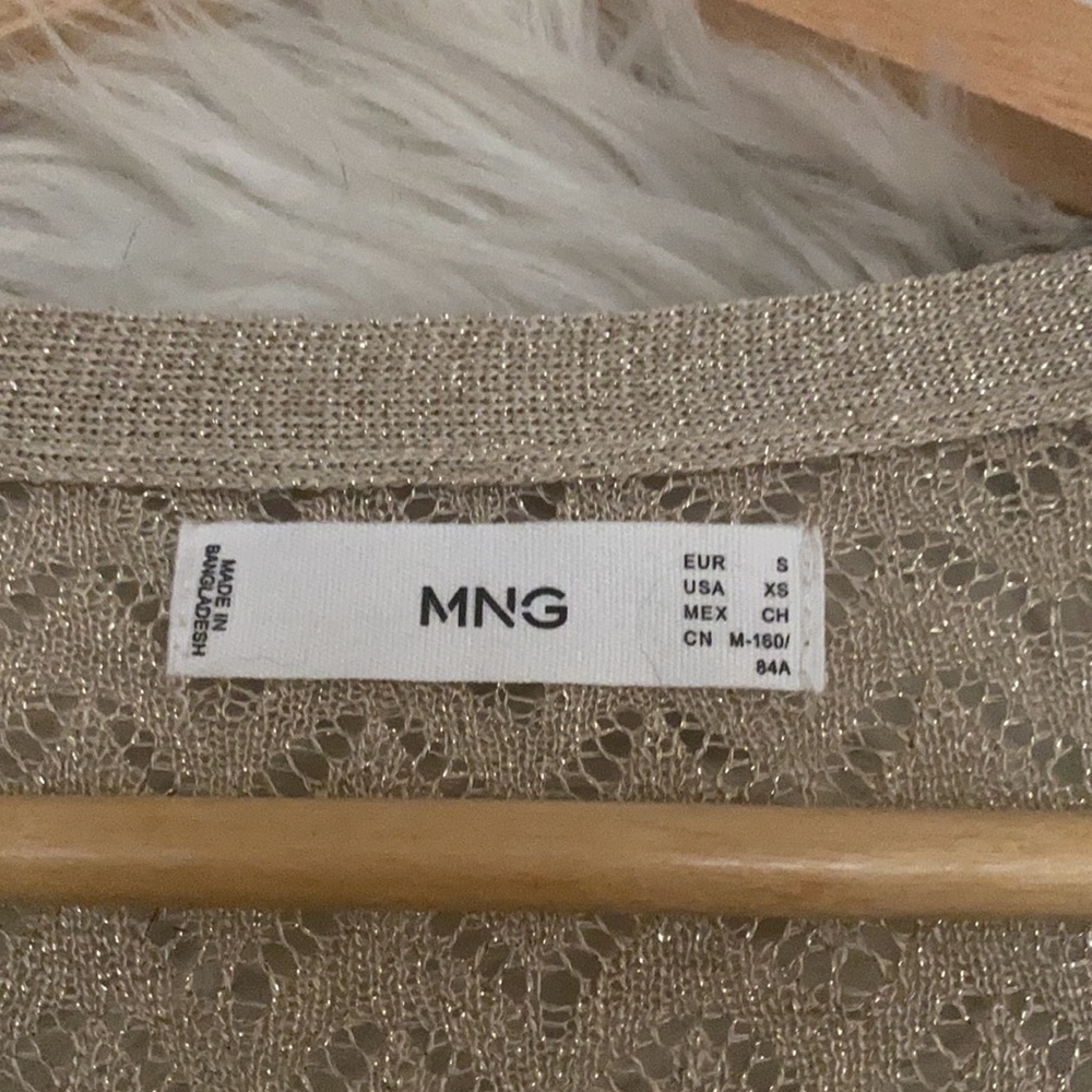 • § Millennium Glitter Cardigan • Mango Gold Stitch Sweater § • - Picture 5 of 5